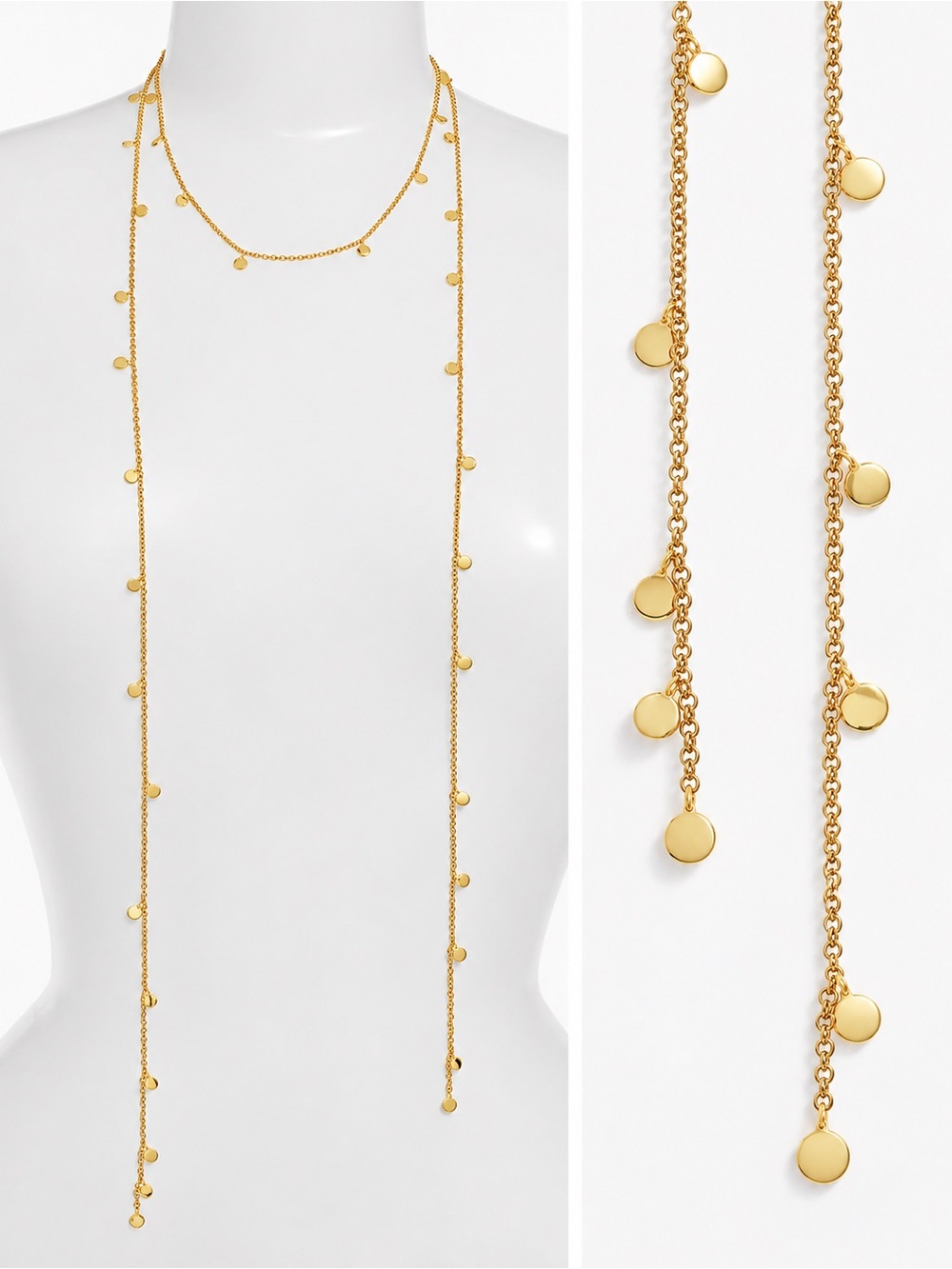 Jules Smith Marlin Choker Lariat Necklace 14k gold plate